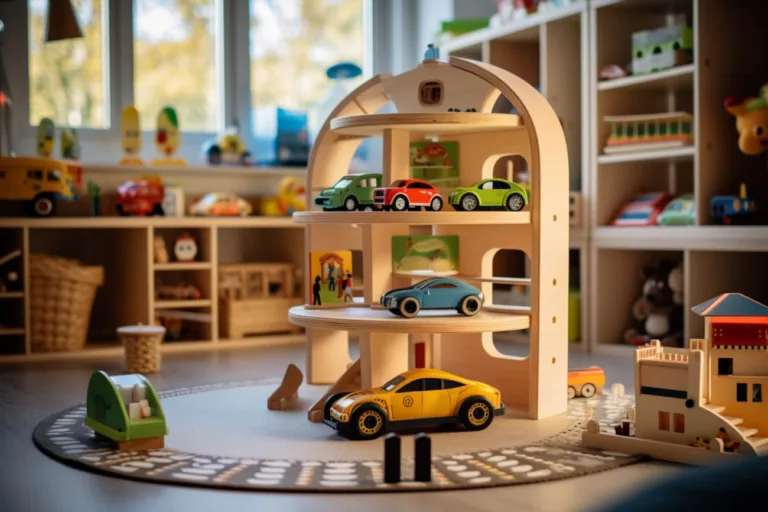 Dřevěná garáž pro děti